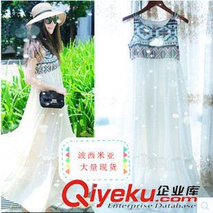 夏季新品7月12 2015夏季女新款 高端蕾絲裙子 波西米亞時(shí)尚性感收腰 雪紡連衣裙