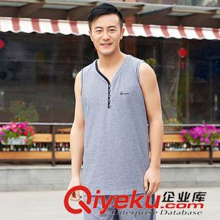 5.23號更新 休閑男士套裝2015夏款無袖T恤休閑運動套裝二件套OZ1539380原始圖片3