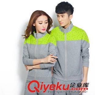 2015春款 批發 春季情侶運動服 團體單位隊服 校服衛衣 拼色休閑套裝大碼棉原始圖片3