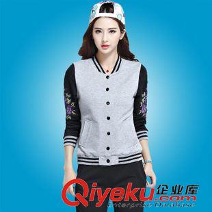 *女拼色二件套 2015春秋新款運動套裝女大碼時尚長拼色休閑服連帽顯瘦衛(wèi)衣休閑潮
