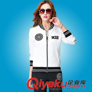 *女純色三件套 韓版新款秋季運(yùn)動(dòng)套裝女秋2015時(shí)尚修身棒球服休閑運(yùn)動(dòng)裝女三件套原始圖片2