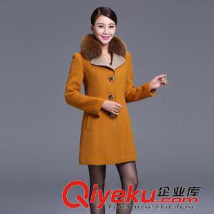 9月4號新款 實拍冬新款羊絨大衣女呢外套韓版中長款狐貍毛領(lǐng)羊毛呢大衣原始圖片2