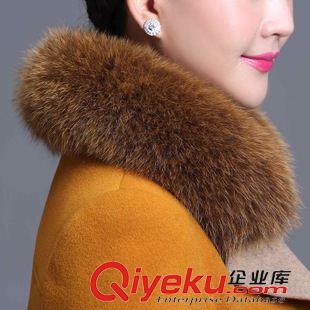 9月4號新款 實拍冬新款羊絨大衣女呢外套韓版中長款狐貍毛領(lǐng)羊毛呢大衣原始圖片3