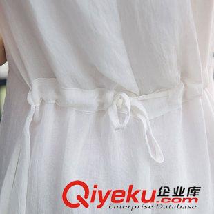 亞麻系列 復(fù)古棉麻連衣裙長裙女 寬松收腰披肩兩件套裝裙 夏季新款女裝原始圖片2