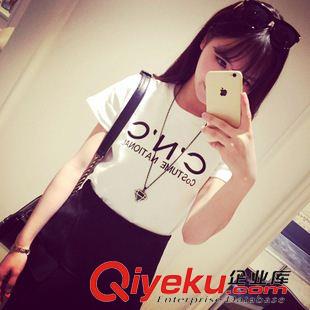 【19元特價】區(qū) 2015夏裝新款街頭時尚潮流字母短袖T恤女#8399