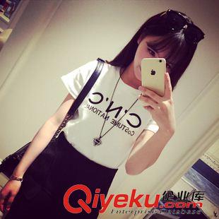【19元特價】區(qū) 2015夏裝新款街頭時尚潮流字母短袖T恤女#8399原始圖片2