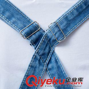 牛仔背帶褲 韓模實(shí)拍#2015年夏季休閑背帶短褲861原始圖片3