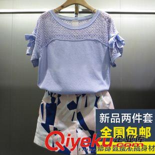 時尚套裝 2015夏季新款休閑套裝女短褲兩件套原始圖片3