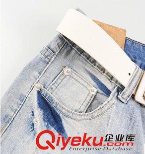 牛仔長褲 2015新款夏裝牛仔褲韓版女裝潮款貼布顯瘦小 腳哈倫褲女七分原始圖片3