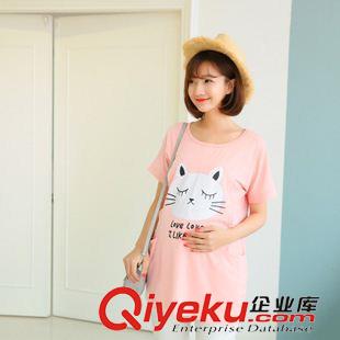 孕婦裝 實(shí)韓版 時尚拼色夏裝短袖哺乳衣 時尚外出喂奶衣服 哺乳服