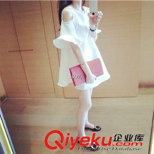 連衣裙 2015春夏新款修身淑女裝雪紡氣質(zhì)收腰A字連衣裙