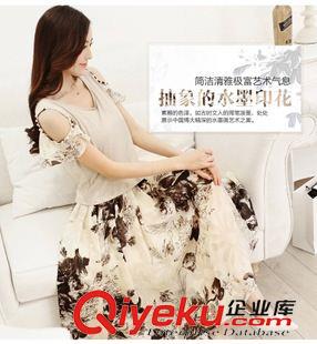 連衣裙 2015夏裝通勤修身顯瘦雪紡碎花連衣裙原始圖片3
