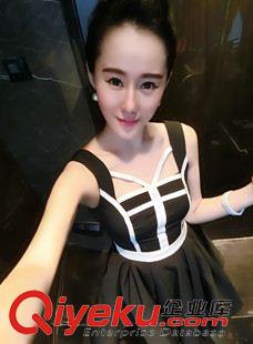 連衣裙 3006#實拍夏季新款修身顯瘦提花釘珠無袖背心時尚公主連衣裙