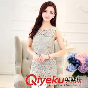 連衣裙 5013#實(shí)拍夏裝新款無(wú)袖連衣裙打底圓領(lǐng)韓版超有范