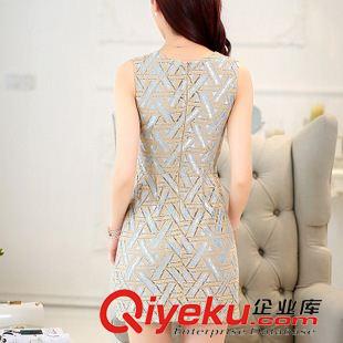 連衣裙 5013#實(shí)拍夏裝新款無(wú)袖連衣裙打底圓領(lǐng)韓版超有范原始圖片3