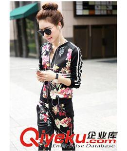 女套裝 女式 運(yùn)動套裝 時尚韓版?zhèn)€性套服女衛(wèi)衣花版品牌學(xué)生套服廠家批發(fā)原始圖片2