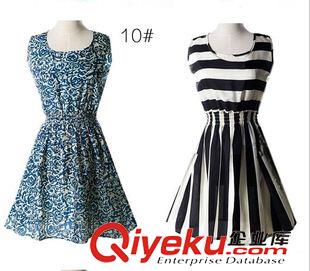 5月新款 2015夏裝新品小清新大碼無袖碎花背心裙大碼女裝打底連衣裙原始圖片2