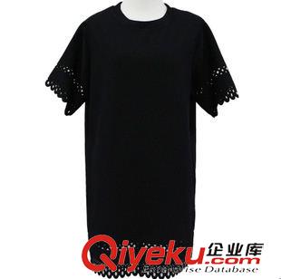 [4.13號(hào)新款發(fā)布】 2015新款女裝甜美燒花鏤空百搭短袖寬松圓領(lǐng)百搭連衣裙一件代發(fā)原始圖片3