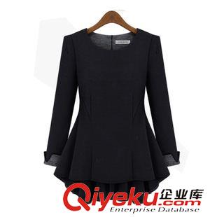 長袖襯衫 歐美女裝新款大碼長袖大碼t恤 胖mm寬松顯瘦加大加肥打底衫上衣原始圖片2