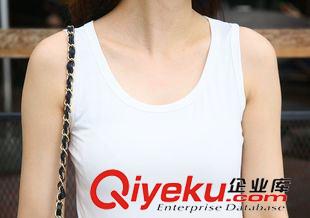抹胸款 小吊帶 背心款 韓國2015新款女裝韓版莫代爾U領(lǐng)背心純棉工字背心內(nèi)搭打底衫代發(fā)原始圖片3