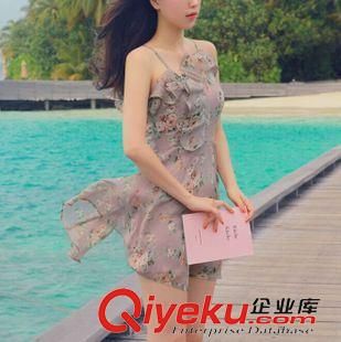 波西米亞連長裙 2015夏季新款女裝吊帶碎花大擺連衣裙 波西米亞長裙 沙灘裙原始圖片2