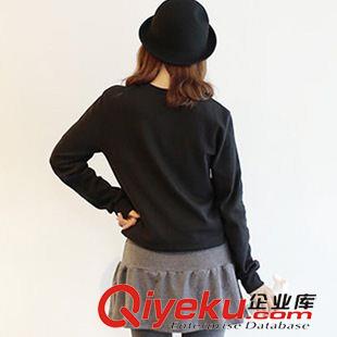 7月3期 2015秋季女裝新款時(shí)尚潮款寬松韓版可愛(ài)胡子圓領(lǐng)套頭女士衛(wèi)衣原始圖片3