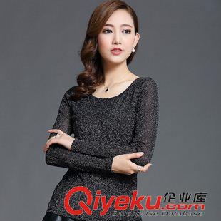 2015秋季新款 實(shí)拍2015秋季女裝新款娃娃領(lǐng)套頭襯衣OL通勤修身上衣蕾絲打底衫