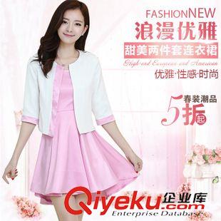 2015秋季新款 實拍2015秋季女裝新款連衣裙兩件套不規則禮服裙廠家批發代發原始圖片3