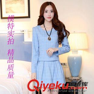 連衣裙 2015秋季女裝新款韓版麻料連衣裙氣質名媛女士秋裝時尚套裝裙原始圖片2