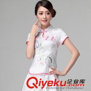 旗袍  唐裝 2015春夏女裝新款修身日常款復(fù)古長袖改良時尚旗袍兩件套裝原始圖片2