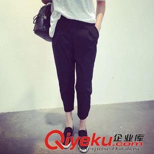 牛仔褲 打底褲 休閑褲 歐洲站2015春夏新款款乞丐補(bǔ)丁破洞哈倫褲女小腳褲韓版潮牛仔垮褲