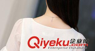套裝 2015夏季女裝新款韓版雪紡衫泡泡袖修身短袖兩件套上衣短裙套裝原始圖片3