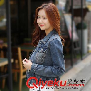 外套 小西裝 風衣 實拍2015秋季女裝新款韓版牛仔外套女長袖修身短外套顯瘦上衣原始圖片3