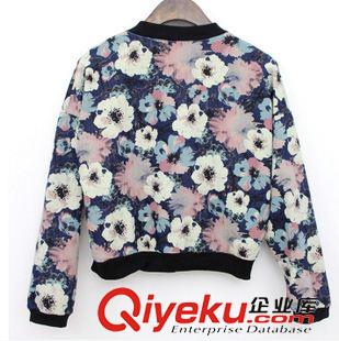 外套 小西裝 風(fēng)衣 2015春季女裝新款牛仔外套英倫風(fēng)格時尚小碎花棒球服薄款棒球衫原始圖片2