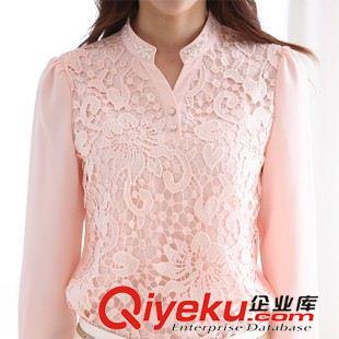 T恤 實拍2015春裝新款女裝韓版修身襯衫大碼休閑長袖雪紡衫打底衫批發(fā)原始圖片2