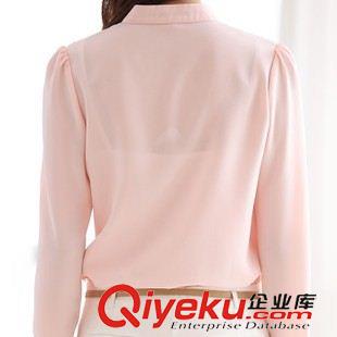 T恤 實拍2015春裝新款女裝韓版修身襯衫大碼休閑長袖雪紡衫打底衫批發(fā)原始圖片3