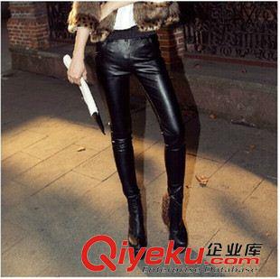 8.12 2015秋冬修身PU皮褲女長(zhǎng)褲顯瘦小腳褲外穿打底褲加絨加厚女褲