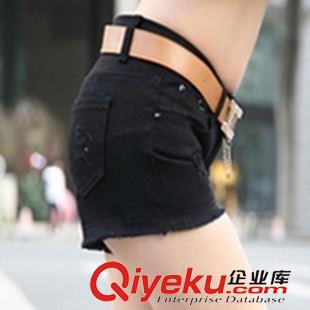 2015夏季短褲 2015歐洲站夏季時(shí)尚水洗顯瘦破洞牛仔短褲女 牛仔熱褲大碼4色可選