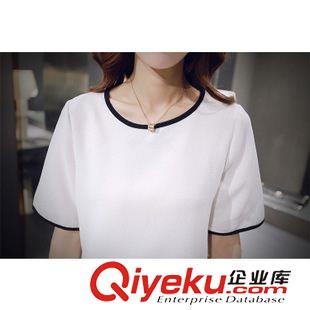 2015新款T恤 龍之行實拍*西西小可 春夏新品 酷炫純色韓范好搭配顯瘦T恤女6752原始圖片3