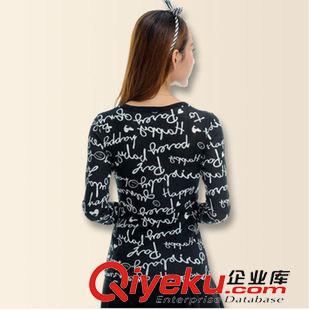 2015新款T恤 #秋裝外套女裝新款潮秋冬女裝顯瘦長袖打底衫冬裝女通勤女裝原始圖片3