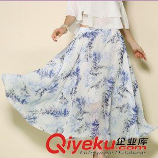 2015 半身裙 2015夏季新款波西米亞長裙沙灘裙不規(guī)則雪紡半身裙原始圖片3