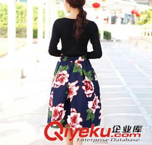 2015 半身裙 实拍9960#2015春夏新款时髦暗花印花伞裙百褶复古中裙半身裙A字裙