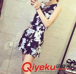 2015{zx1}吊帶 背心 抹胸 2015夏季印花海邊度假夏威夷風(fēng)情花色背心+裙褲套裝