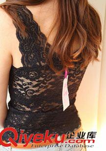 2015{zx1}吊帶 背心 抹胸 2015夏季帶胸墊性感V領(lǐng)低胸全蕾內(nèi)搭吊帶背心女夏
