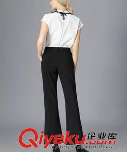 六月新款 2015新款實拍夏顯瘦gd優(yōu)雅歐美靚麗職業(yè)淑女精品喇叭褲套裝原始圖片3