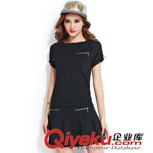 六月新款 【實拍】2015夏季雪紡短袖休閑套裝女網(wǎng)球服短裙潮運動裙原始圖片2