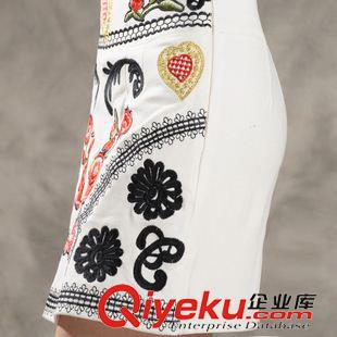 六月新款 2015夏新品民族風(fēng)女裙 復(fù)古重工刺繡花半身裙短裙百搭A(yù)字裙女原始圖片3