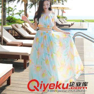 三月新款 1300#2015春夏新款仙女蕾絲雪紡短袖復(fù)古連衣裙修身長(zhǎng)裙