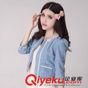 三月新款 2015夏季新款修身襯衣女裝 時(shí)尚韓版長袖牛仔襯衣襯衫 女