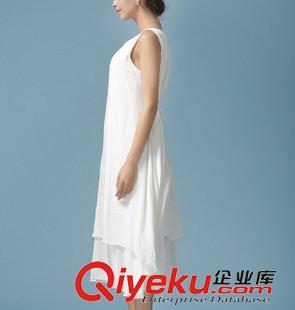 無(wú)袖連衣裙 2015文藝棉麻連衣裙 氣質(zhì)收腰原創(chuàng)復(fù)古亞麻夏季背心裙長(zhǎng)裙假兩件原始圖片2